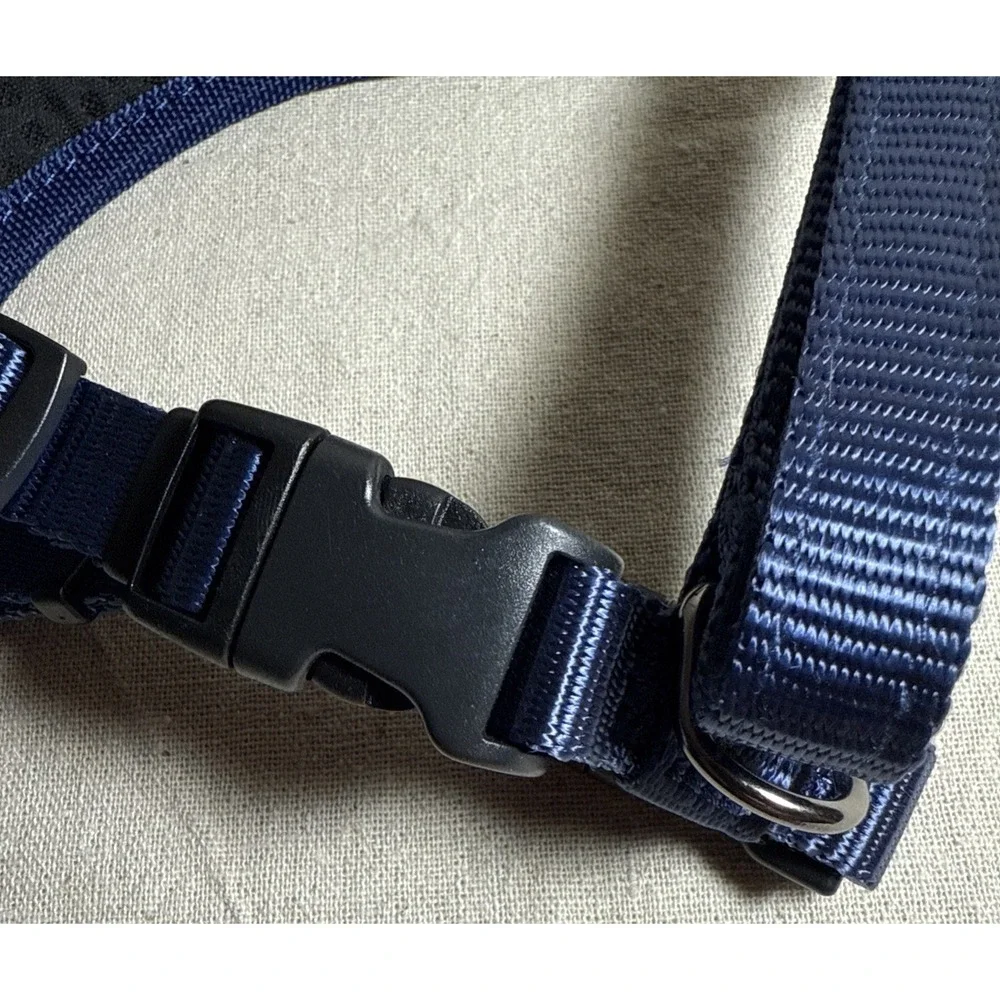 Life is Good Dog Harness Palm‎ Tree Sailboat Print Blue Small Adjustable